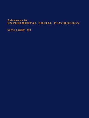 cover image of Advances in Experimental Social Psychology